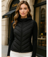 Comprar Jaqueta Puffer Feminina preto Poliamida Acolchoada Capuz Impermeável Inverno Térmica em promoção ZARA